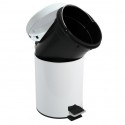 MSV Cubo de pedal Acero Inoxidable 3L Blanco MSV