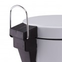 MSV Cubo de pedal Acero Inoxidable 3L Blanco MSV