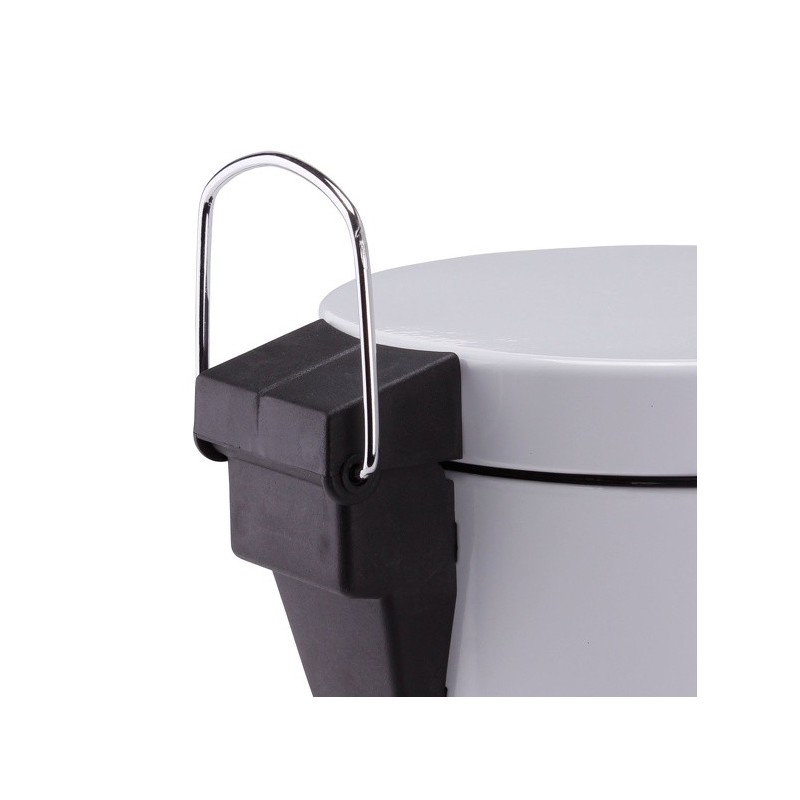 MSV Cubo de pedal Acero Inoxidable 3L Blanco MSV