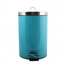 MSV Pattumiera a Pedale in acciaio inox 12L blu MSV
