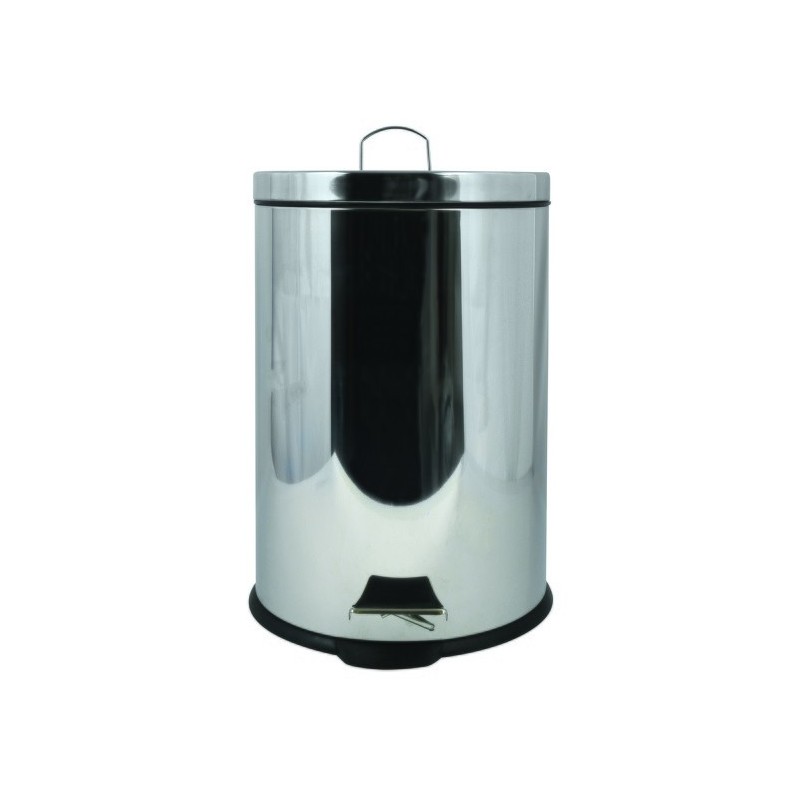 MSV Cubo de pedal Acero Inoxidable 20L Efecto Espejo MSV