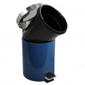 MSV Badezimmer Treteimer Edelstahl 3L Blau MSV