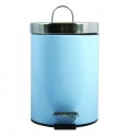 Poubelle à pédale Inox 3L Bleu Pastel MSV MSV