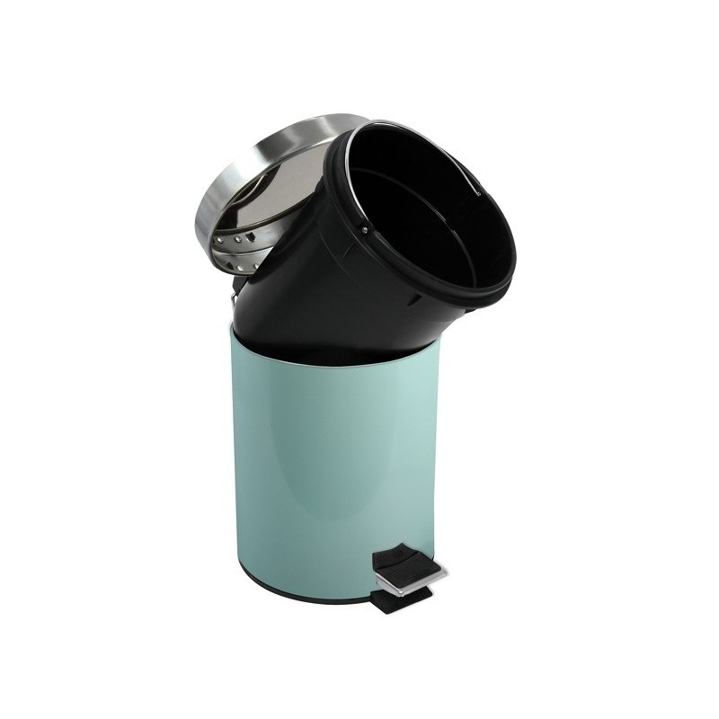 MSV Cubo de pedal Acero 3L Verde Pálido MSV