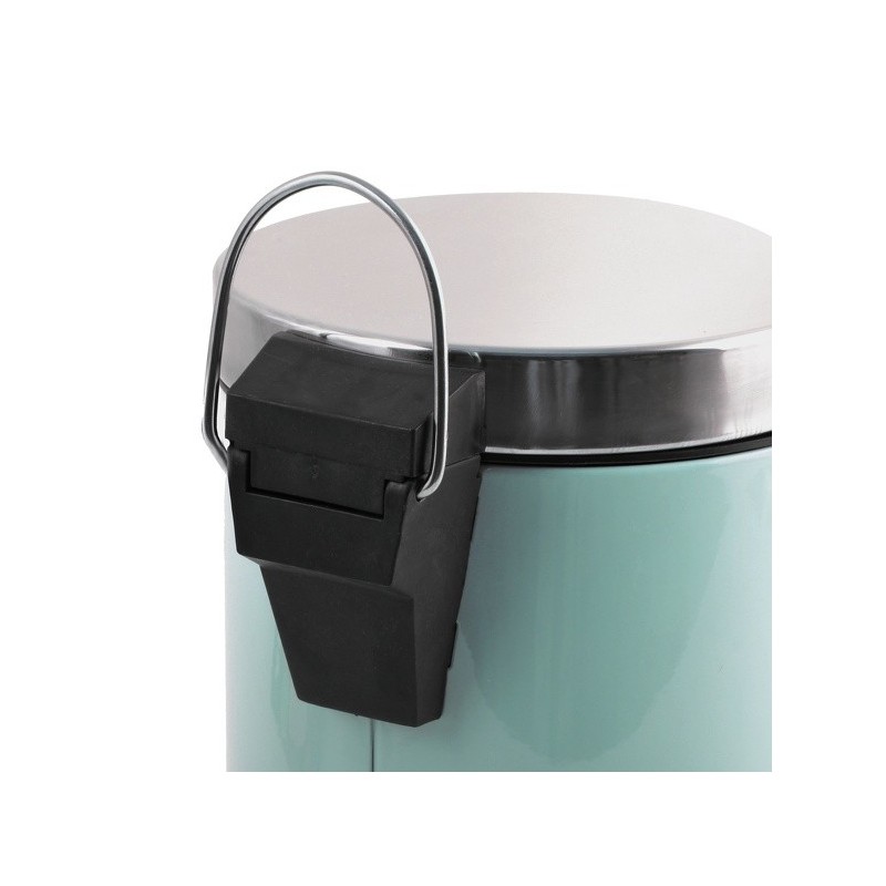 MSV Pattumiera da bagno a pedale in acciaio inox 3L verde pastello MSV