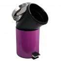 Poubelle à pédale Inox 3L Violet MSV MSV