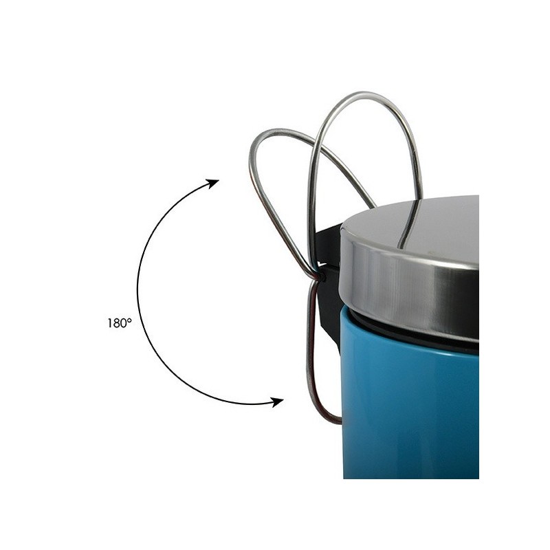 Poubelle à pédale Inox 5L Bleue MSV MSV