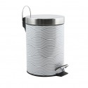 MSV Pattumiera da bagno a pedale in acciaio inox 3L Wave Grey MSV