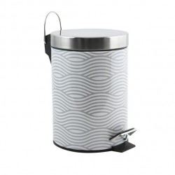 MSV Pedal Bin Stainless Steel 3L Wave Gray