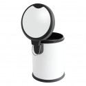 MSV Pattumiera da bagno a pedale in acciaio inox 5L bianco MSV