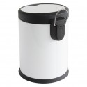 MSV Pattumiera da bagno a pedale in acciaio inox 5L bianco MSV