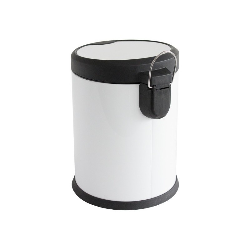 MSV Cubo de pedal Acero 5L Blanco MSV