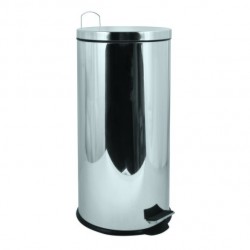 MSV Cubo de pedal Acero Inoxidable 30L Efecto Espejo MSV