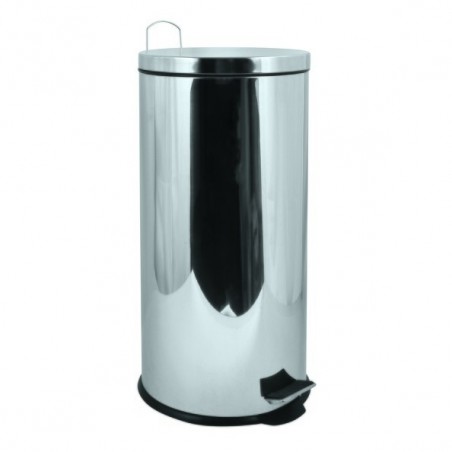 Poubelle à pédale de cuisine Inox Miroir 30L Inox MSV MSV