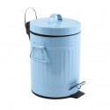 Poubelle à pédale Acier 3L HABANA Bleu Pastel MSV MSV