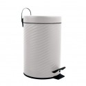 Spirella Cubo de pedal Acero Inoxidable  AJAN 3L Blanco Mate Spirella