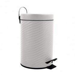 Spirella Pattumiera da bagno a pedale Acciaio inox AJAN 3L bianco opaco Spirella