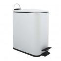Spirella Cubo de pedal Acero ERIK 5L Blanco Mate Spirella
