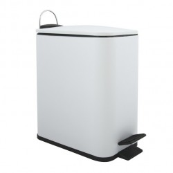 Spirella Cubo de pedal Acero ERIK 5L Blanco Mate Spirella