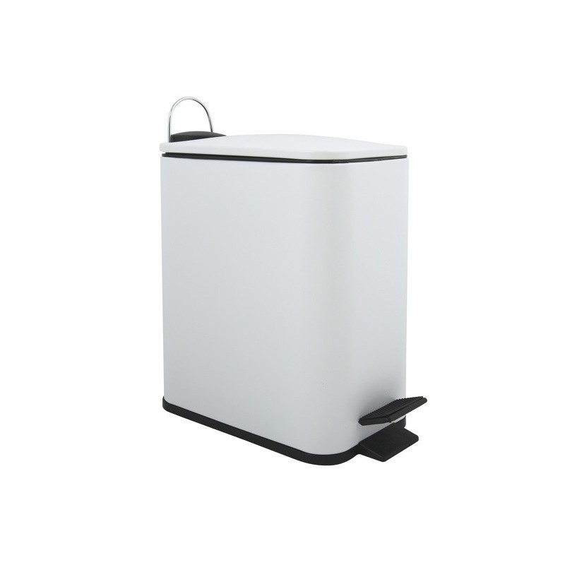Spirella Badezimmer Treteimer ERIK Stahl 5L Matt Weiß Spirella