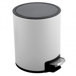 Spirella Pattumiera da bagno a pedale Acciaio Inox RIKU 3L Bianco Opaco Spirella