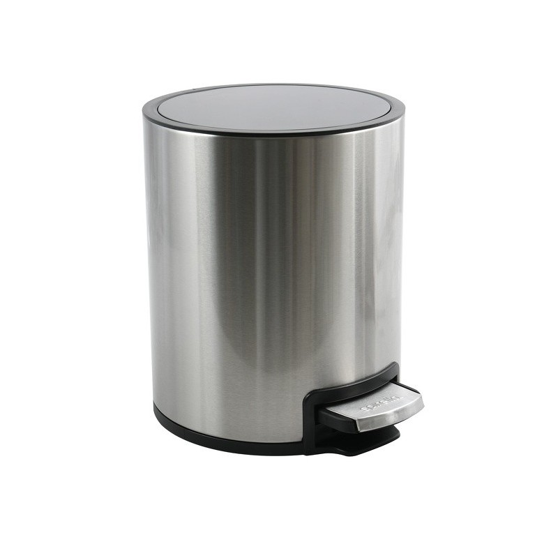Spirella Cubo de pedal Acero Inoxidable RIKU 3L Gris Spirella
