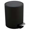 Poubelle à pédale Inox RIKU 3L Noir mat Spirella Spirella