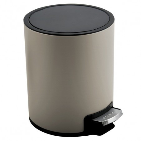 Poubelle à pédale Inox RIKU 3L Taupe mat Spirella Spirella