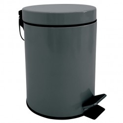 MSV Cubo de pedal Acero Inoxidable 3L Gris Oscuro MSV