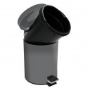 Poubelle à pédale Inox 3L Gris Foncé MSV MSV