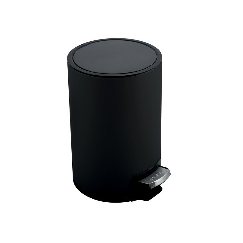 Spirella Pattumiera da bagno a pedale Acciaio inox RIKU 5L nero opaco Spirella
