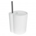 Poubelle à bascule & brosse wc PP 6L SUN & MOON Blanc Spirella Spirella