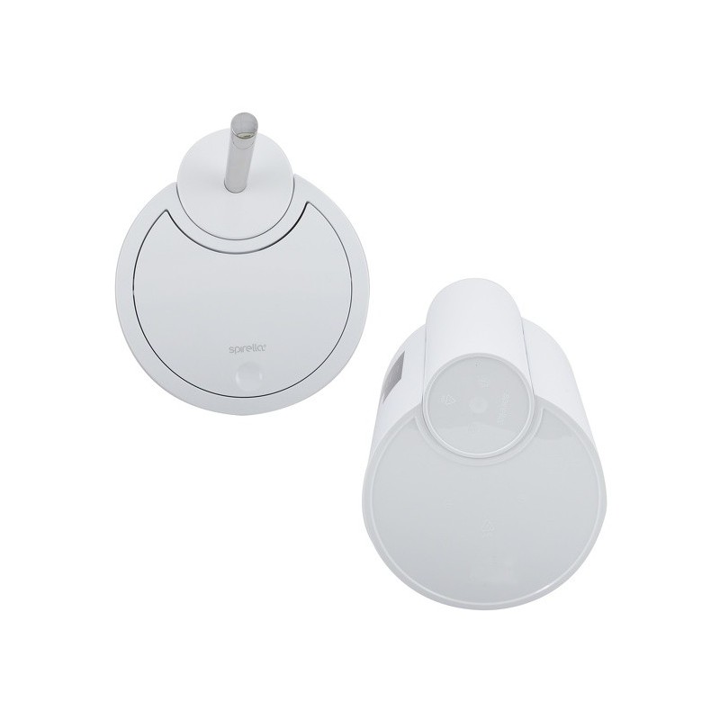 Poubelle à bascule & brosse wc PP 6L SUN & MOON Blanc Spirella Spirella