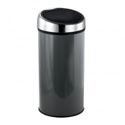MSV Papelera de apertura tactil Acero Inoxidable 30L Gris MSV