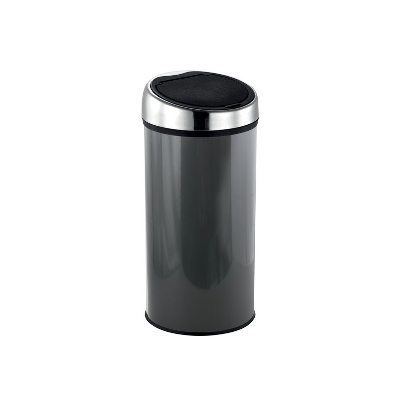 MSV Papelera de apertura tactil Acero Inoxidable 30L Gris MSV