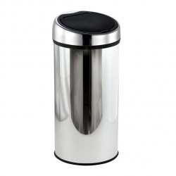 MSV Poubelle Touch Inox 30L Gris