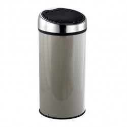 MSV Poubelle Touch Inox 30L Taupe