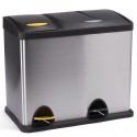 Tri-selective Treteimer aus Edelstahl 18L+8L MSV MSV