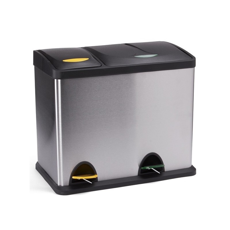 Tri-selective Treteimer aus Edelstahl 18L+8L MSV MSV