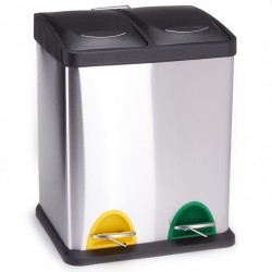 Papelera Clasificación selectiva Acero Inoxidable 8Lx2 MSV MSV