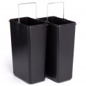 Poubelle à pédale Tri sélectif Inox 2 bacs 8L MSV MSV
