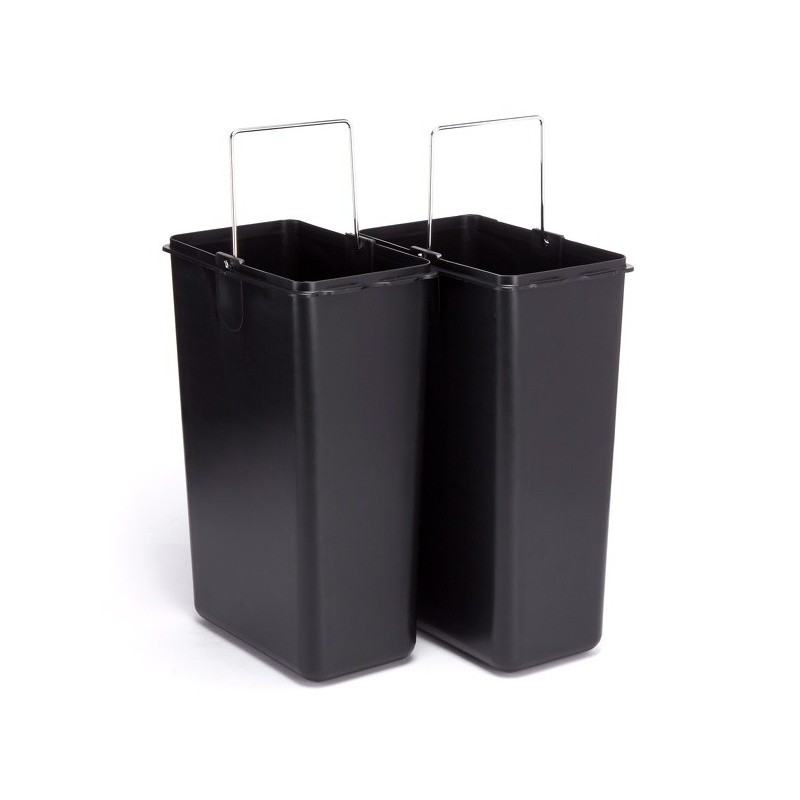 Poubelle à pédale Tri sélectif Inox 2 bacs 8L MSV MSV