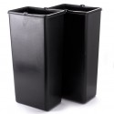 Poubelle à pédale Tri Sélectif Inox 2x20L Brossé MSV MSV
