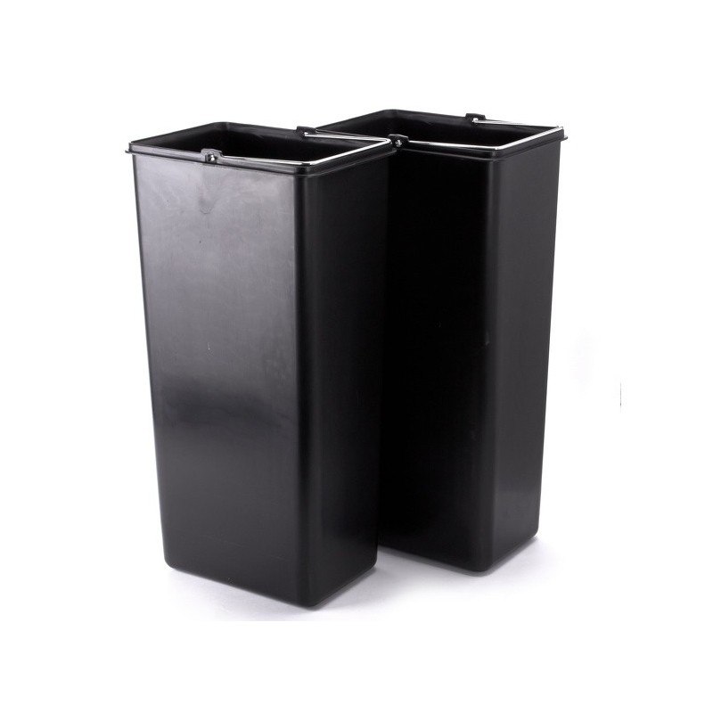 Poubelle à pédale Tri Sélectif Inox 2x20L Brossé MSV MSV