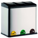 MSV Tri selettivo pattumiera a pedale in acciaio inox 3x20L MSV