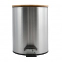 Spirella Pedal Bin Steel & Bamboo ADONIS 3L Brushed Spirella