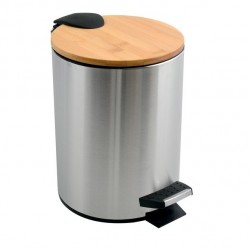 Spirella Cubo de pedal Acero & Bambú ADONIS 5L Gris Spirella