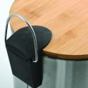 Spirella Cubo de pedal Acero & Bambú ADONIS 5L Gris Spirella