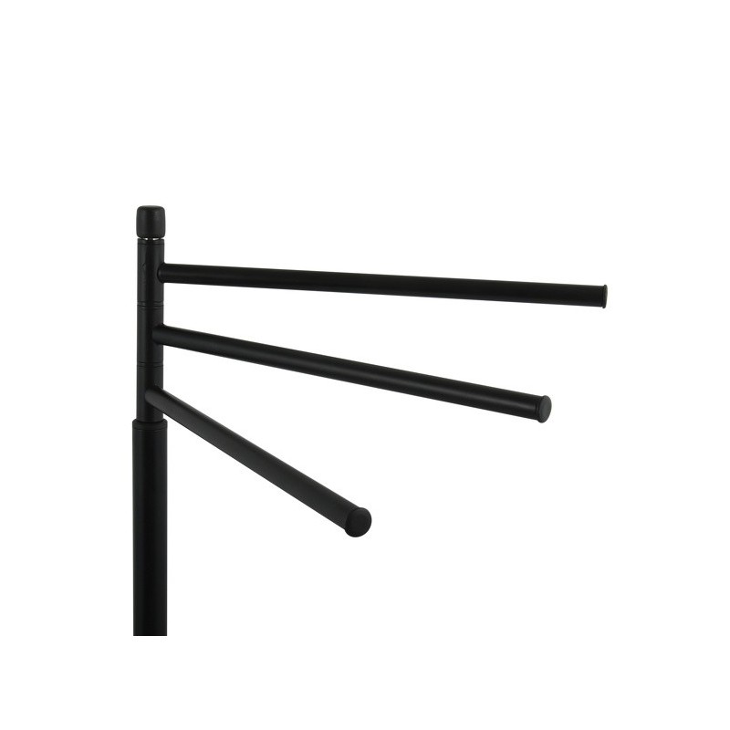 MSV Porte Serviettes 3 branches Acier ELLA Noir Mat MSV
