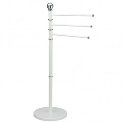 MSV Porte Serviettes 3 branches Acier Blanc